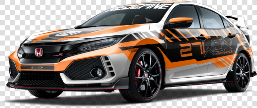 27won Vehicle Wrap Mockup 2017 Civic Type R Front   2019 Civic Type R Colors  HD Png DownloadTransparent PNG