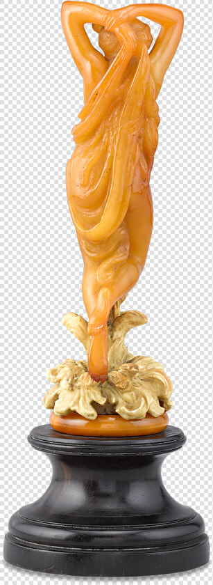 European Art Nouveau Amber Nymph Statuette   Statue  HD Png DownloadTransparent PNG