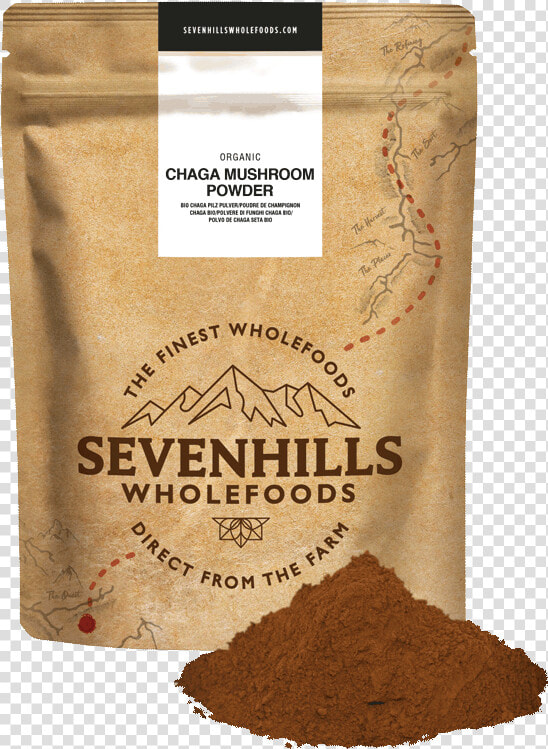 Sevenhills Wholefoods Organic Chaga Mushroom Powder  HD Png DownloadTransparent PNG