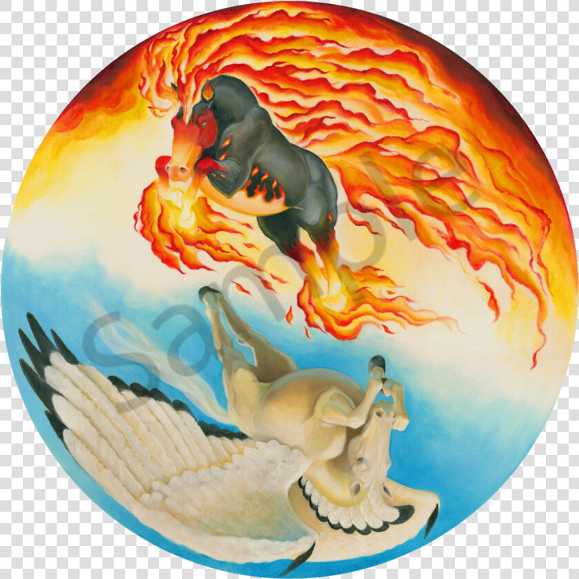 Nightmare And Mesa Pegasus Yin Yang   Pegasus Yin And Yang  HD Png DownloadTransparent PNG