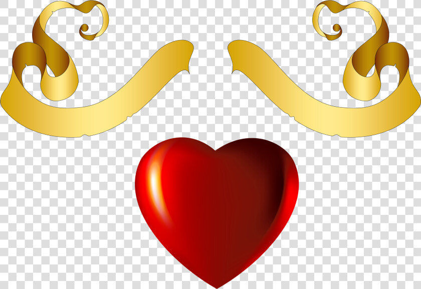 Hearts Clipart Heart Banner   Red And Gold Hearts  HD Png DownloadTransparent PNG