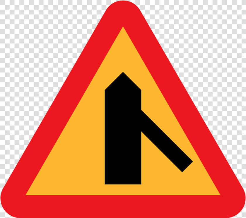 Roadlayout Sign   Zig Zag Road Sign  HD Png DownloadTransparent PNG