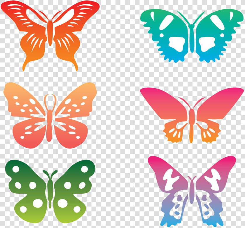 Butterfly Colorful Clipart Transparent Png   Colorful Butterfly Clipart Vector  Png DownloadTransparent PNG