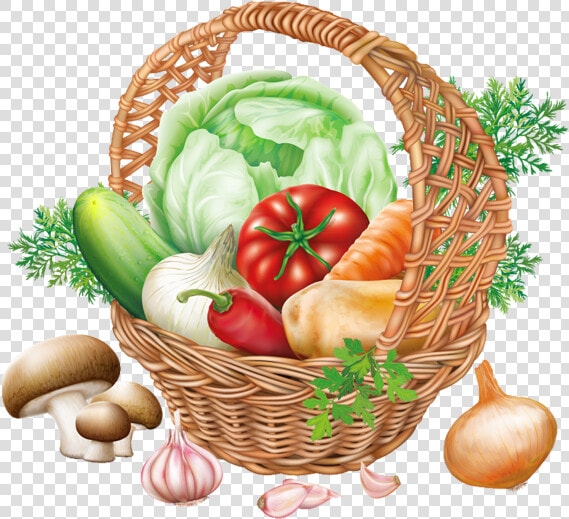 Basket With Vegetables Png   Basket Of Vegetables  Transparent PngTransparent PNG