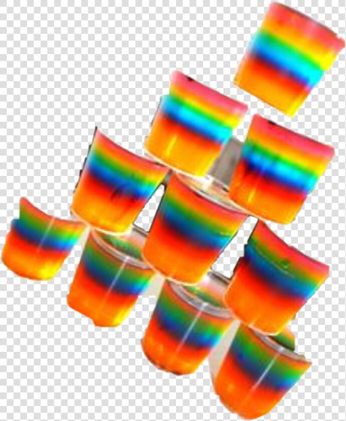  jello  jelloshots  freetoedit   Rainbow Jello Shots  HD Png DownloadTransparent PNG