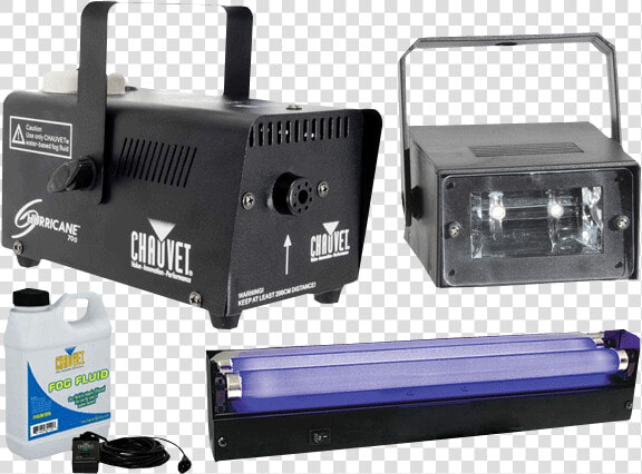 Halloween Blacklight Strobe  amp  Fog Machine Package   Chauvet Hurricane 700 Fog Machine  HD Png DownloadTransparent PNG