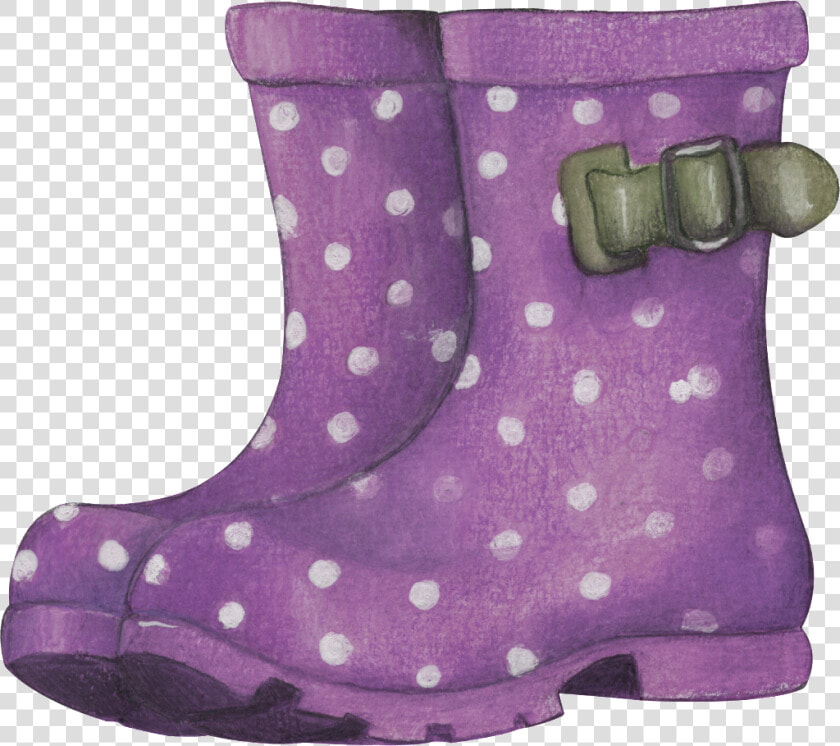 Hand Painted Pair Of Purple Rain Boots Png Transparent   Rain Boot  Png DownloadTransparent PNG