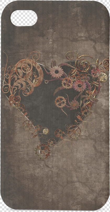 A Decorated Steampunk Heart In Brown Hard Case For   Mobile Phone Case  HD Png DownloadTransparent PNG