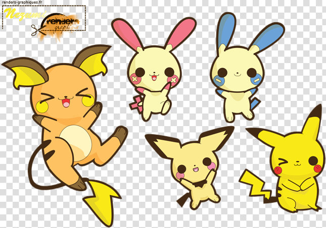 Plusle And Minun And Pichu  HD Png DownloadTransparent PNG