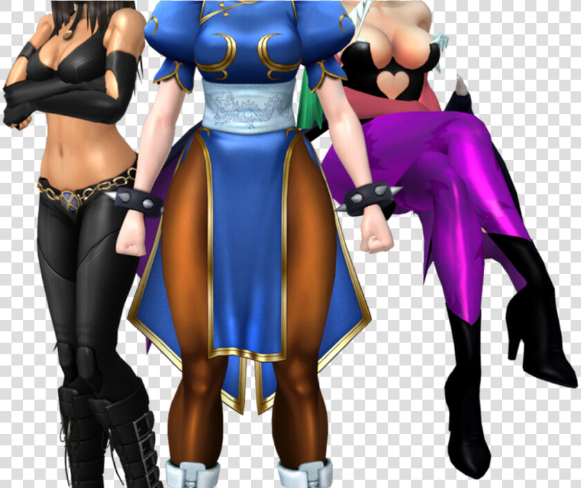 Marvel Vs Capcom Chun Li  Morrigan And X 23 By Caliburwarrior   Chun Li Vs Morrigan  HD Png DownloadTransparent PNG