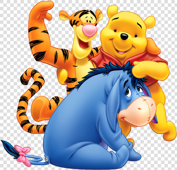 Image By Creative Commons   Winnie The Pooh Eeyore And Tiger  HD Png DownloadTransparent PNG