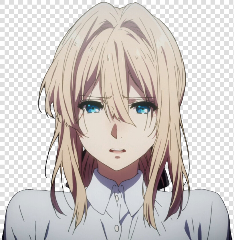 Transparent Violet Evergarden Png   Violet On Evergarden Expression Face  Png DownloadTransparent PNG