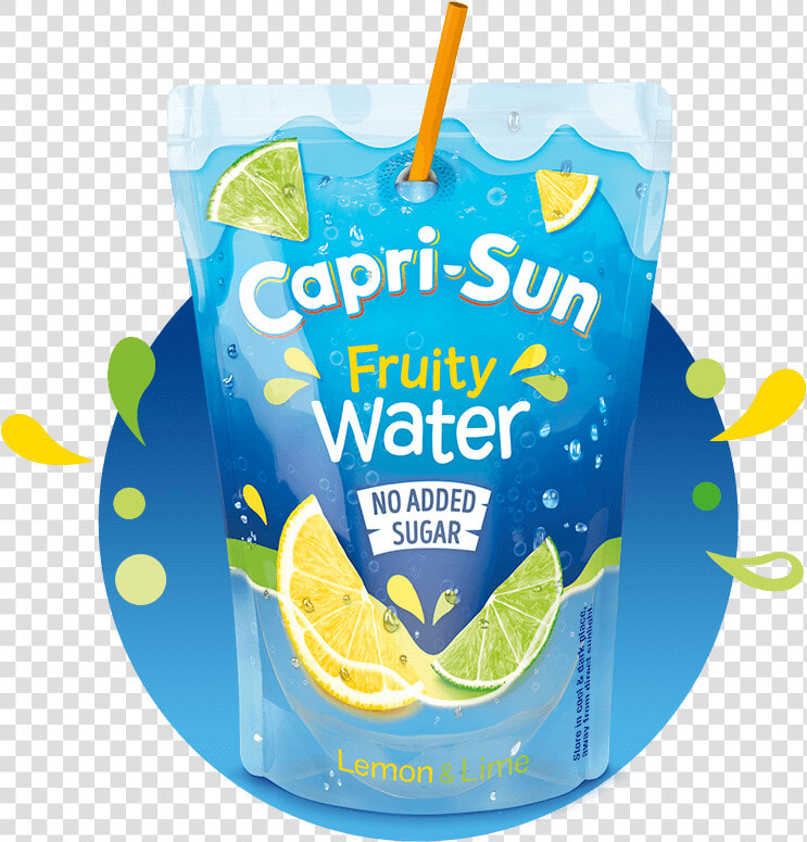 19118 cs Website Hover Fruitywater Lemonlime Splash   Capri Sun Lemon And Lime  HD Png DownloadTransparent PNG