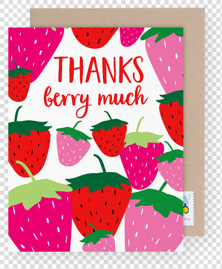 Birthday Thank You Card With Strawberries   Greeting Card  HD Png DownloadTransparent PNG