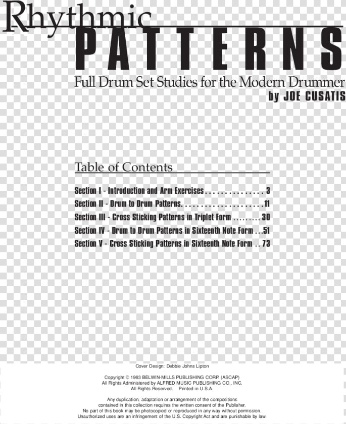 Transparent Sixteenth Note Png   Rhythmic Patterns Joe Cusatis Pdf Free  Png DownloadTransparent PNG