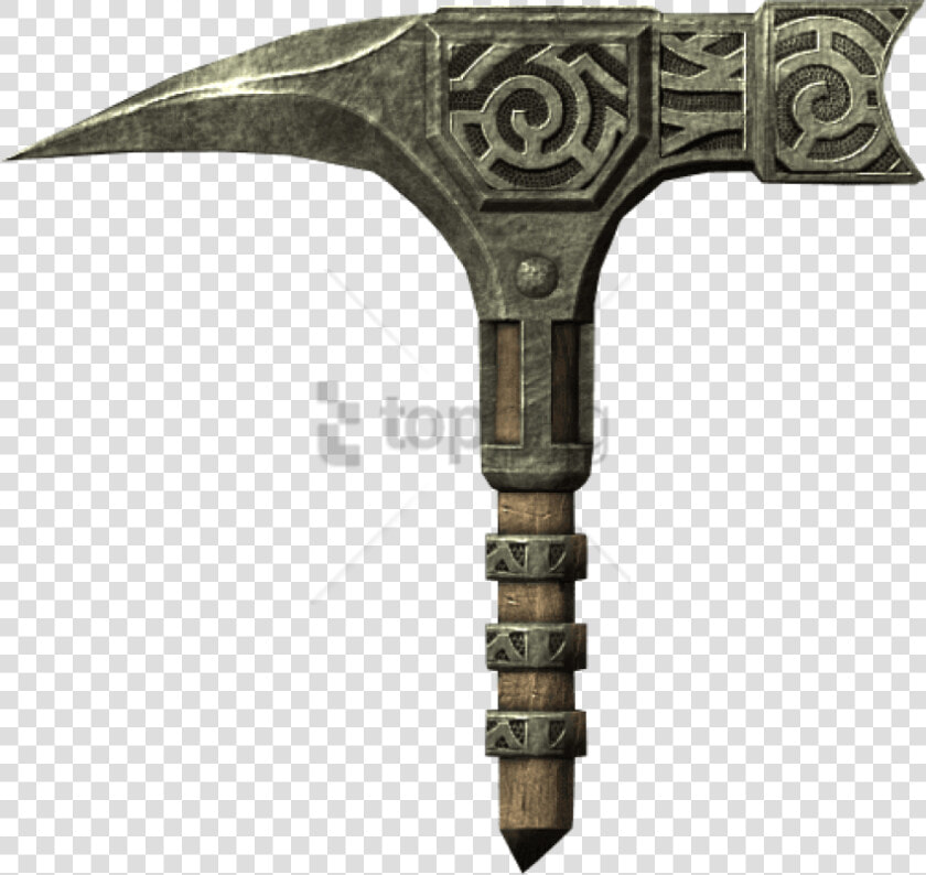 Transparent Ice Sickle Png   Steel Warhammer Skyrim  Png DownloadTransparent PNG