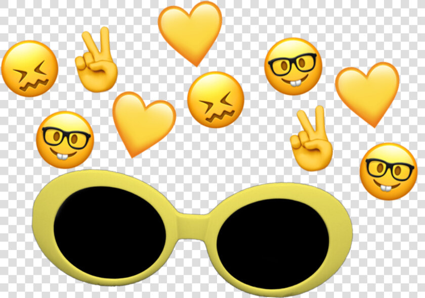  cloutgoggles  yellow  clout  goggles  sunglasses  emoji  HD Png DownloadTransparent PNG