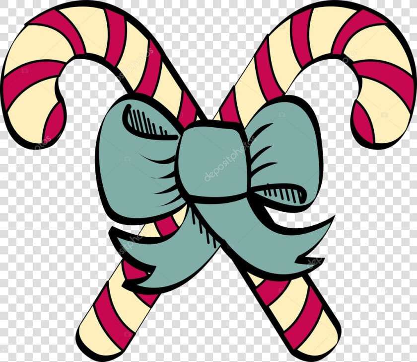 Candy Cane Clip Art Stock Vector Clipartguy Transparent   Candy Cane Line Art  HD Png DownloadTransparent PNG