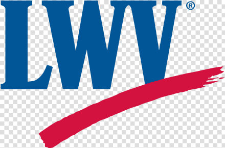 The League Of Women Voters Logo  Lwv With A Red Swish   League Of Women Voters Logo Png  Transparent PngTransparent PNG