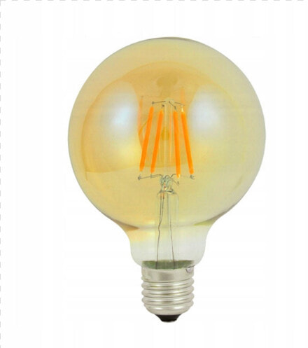 Żarówka Led E27 4w G95 Filament Retro Edison Amber   Incandescent Light Bulb  HD Png DownloadTransparent PNG