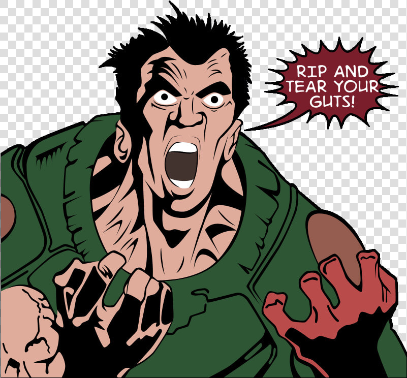 Then The Doomguy From The Comic Enters The Room And  HD Png DownloadTransparent PNG