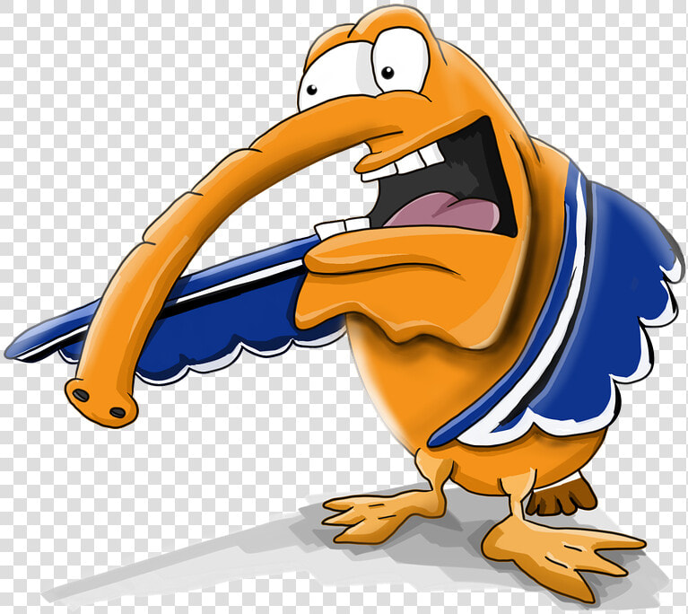 Trunk  Duck  Character  Cartoon  Big Mouth  Blue Wings   Cartoon Character With Trunk  HD Png DownloadTransparent PNG