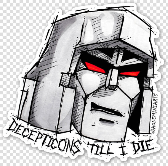 Decepticons Till I Die Sticker   Sketch  HD Png DownloadTransparent PNG