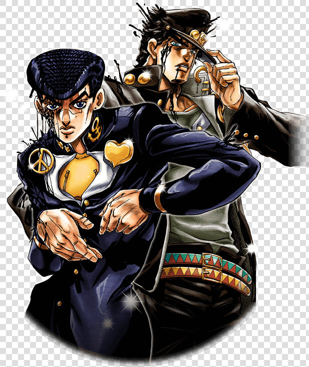 Ssr Josuke Higashikata And Jotaro Kujo Bloody Jojoss   Jotaro And Josuke Pose  HD Png DownloadTransparent PNG