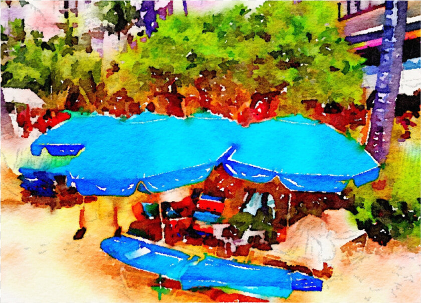 Beach Umbrella 102c Notecard   Visual Arts  HD Png DownloadTransparent PNG