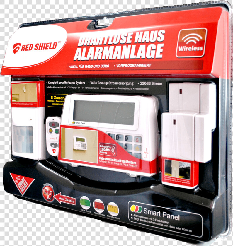 Skt Red Shield Alarm System  Starter Set Skt Ws 100   Red Shield Alarm Manual  HD Png DownloadTransparent PNG