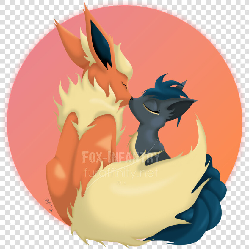 Flareon And Dark Vulpix  HD Png DownloadTransparent PNG