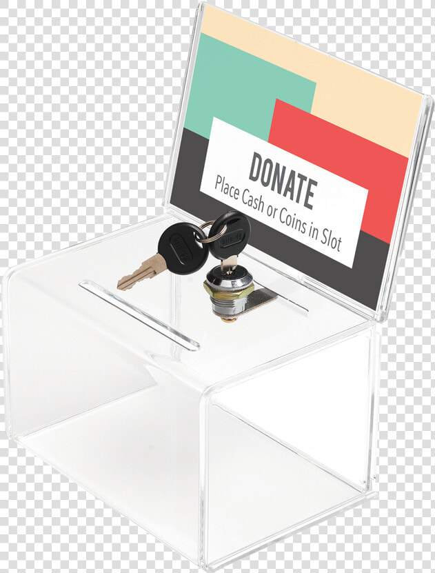 Staples Ballot  Coin Box  Clear   Png Download   Coin Box With Lock ของ Superior Image Deflect O  Transparent PngTransparent PNG