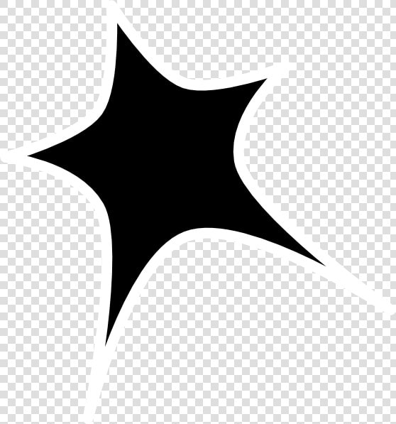 Black Star Clip Art Black Star White Outline Clip Art   Black And White Starry Clipart  HD Png DownloadTransparent PNG