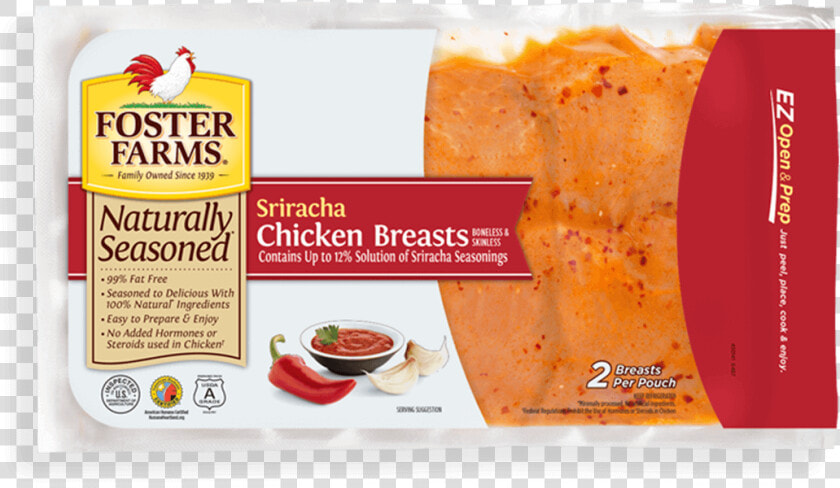 Sriracha Boneless Skinless Chicken Breasts   Foster Farms Sriracha Chicken  HD Png DownloadTransparent PNG