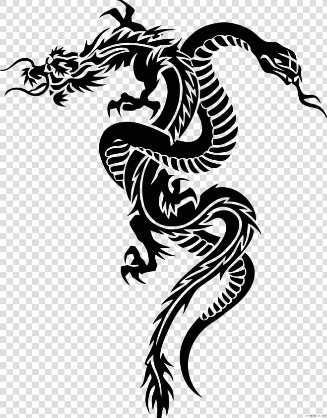 Snake Dragon Ouroboros Clip Art   Chinese Zodiac Snake Tattoo  HD Png DownloadTransparent PNG