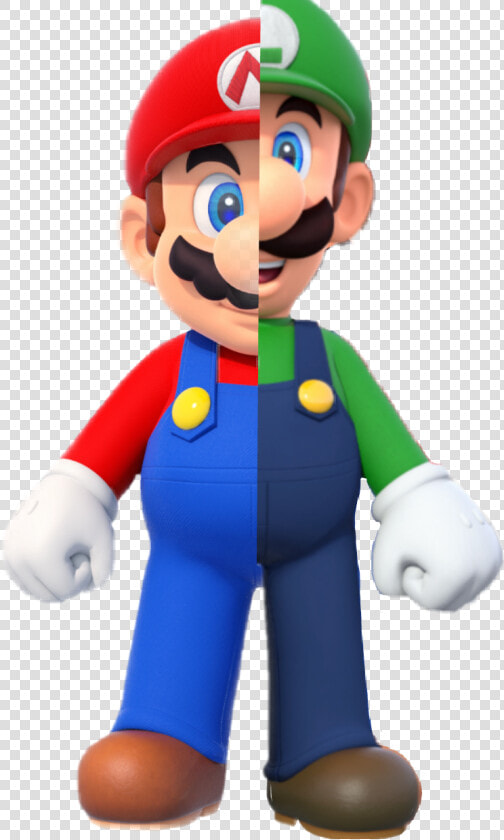  mariobros  mario  luigi  fusion  halfandhalf  marioandluigi   Mario Bros  HD Png DownloadTransparent PNG