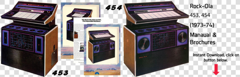 Rock Ola 453  Rock Ola 454 Manuals  amp  Brochure   1984 Rockola 454  HD Png DownloadTransparent PNG