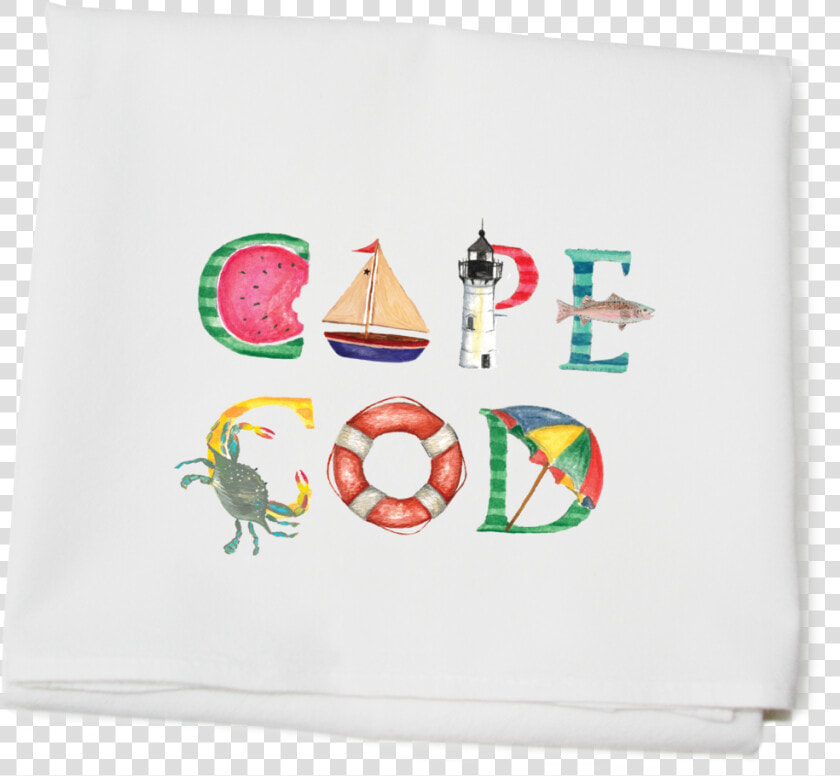 Cape Cod Illu stated Flour Sack Towel   Illustration  HD Png DownloadTransparent PNG