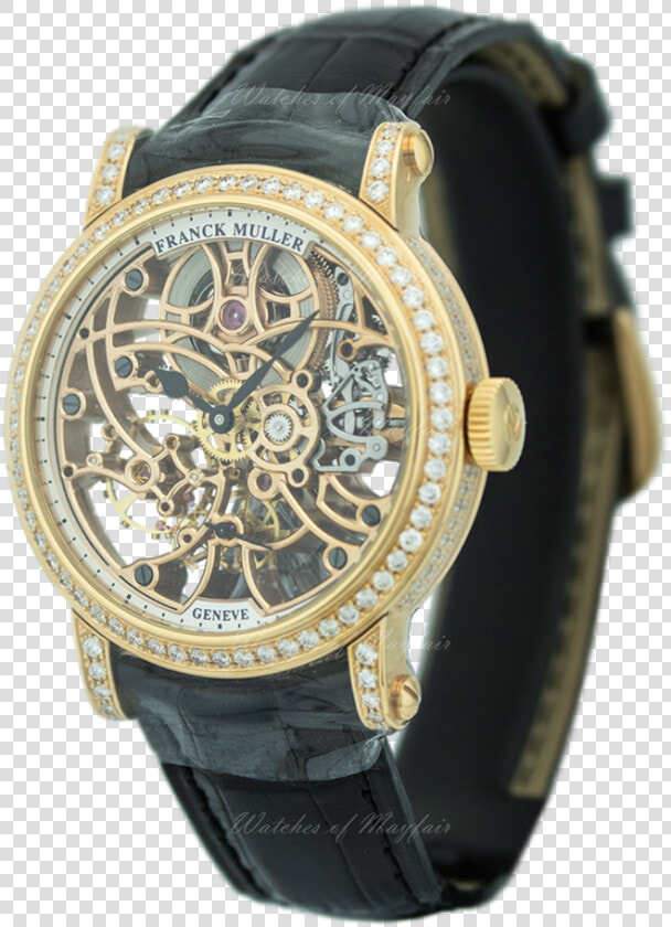 Franck Muller Round Skeleton Rose Gold  amp  Diamond 7039  HD Png DownloadTransparent PNG