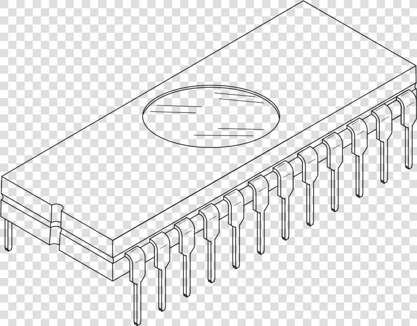 Xylophone Drawing Instrument Diagram Of Third Generation   Dip Ic Package  HD Png DownloadTransparent PNG