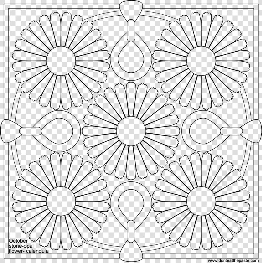 Dont Eat The Paste Flower Stone August Coloring Pages  HD Png DownloadTransparent PNG