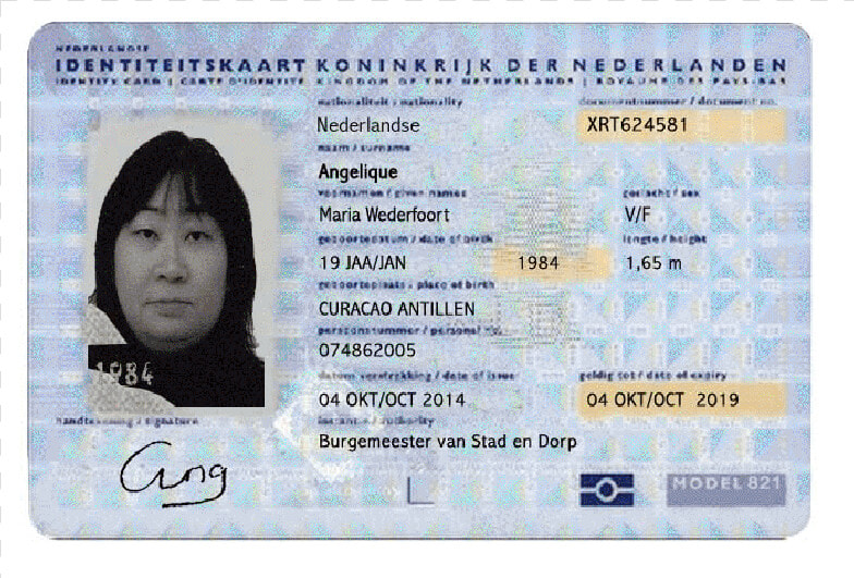 Fake And Real Netherlands Id Card   Id Card Number Netherlands  HD Png DownloadTransparent PNG