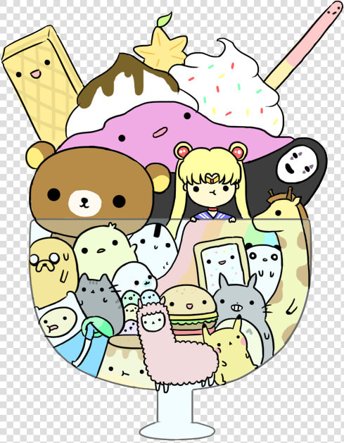  icecream  cookie  pocky  llama  rilakkuma  sailormoon   Kawaii Jake And Finn  HD Png DownloadTransparent PNG