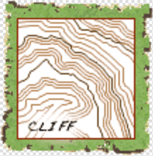 Cliff   Swales Shown On A Topographic Map  HD Png DownloadTransparent PNG