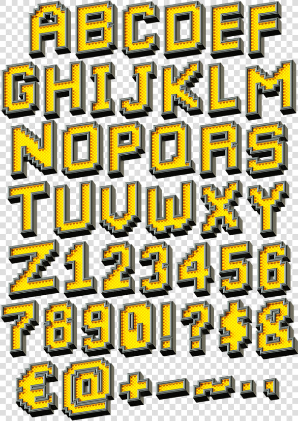 Clip Art Led Font Show Your   Transparent Pixel Alphabet Alphabet Png  Png DownloadTransparent PNG