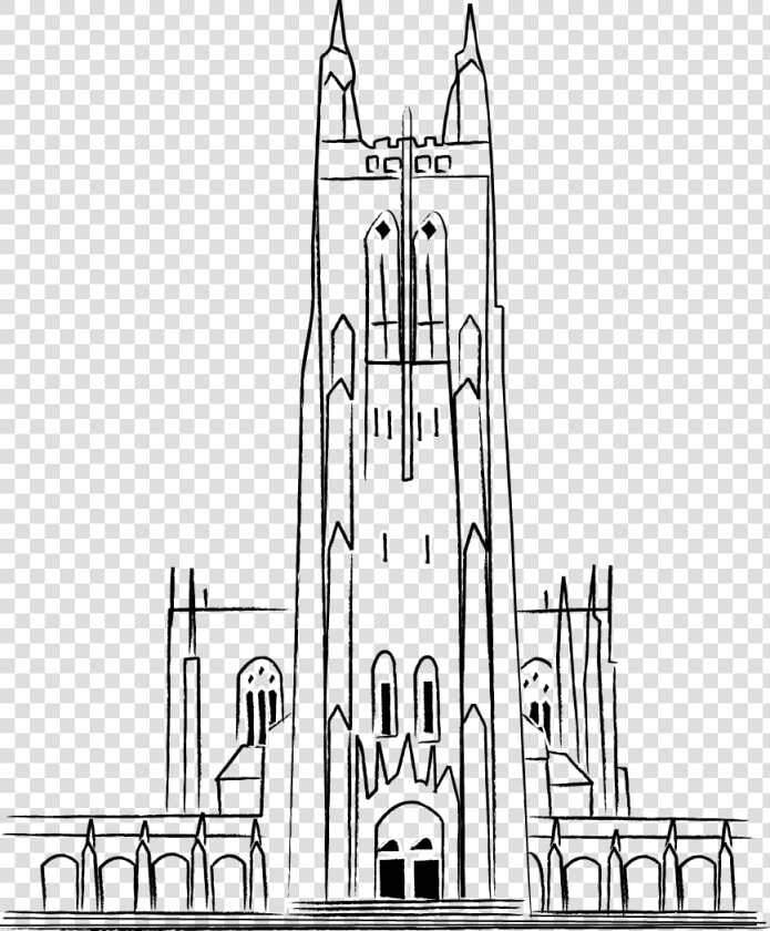 Duke Chapel   Duke University Chapel Sketch  HD Png DownloadTransparent PNG