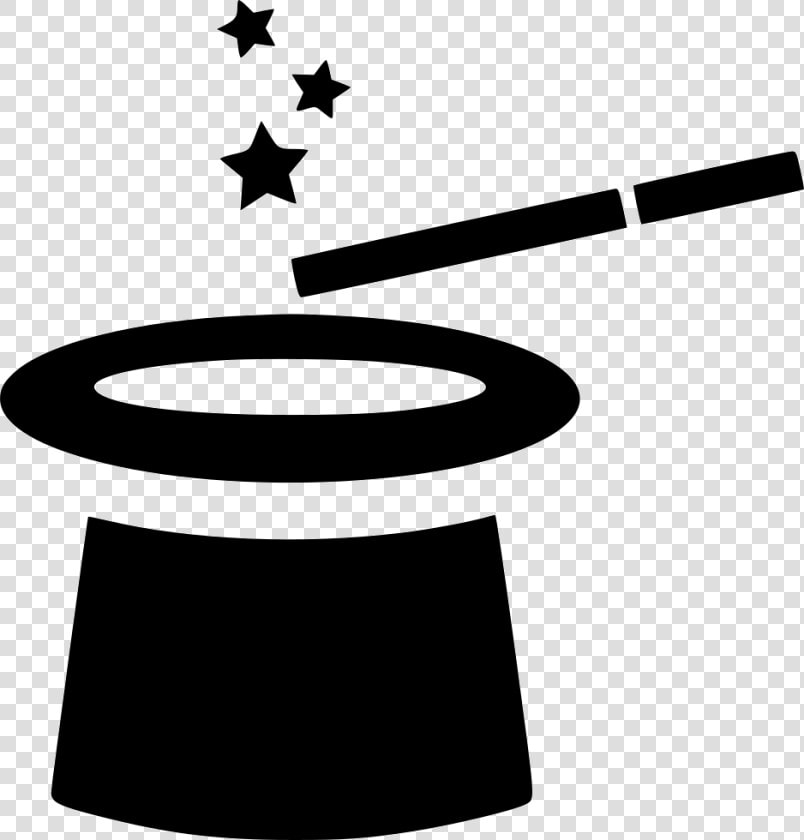 Magic Hat Wand Trick   Magic Hat Black And White Clipart  HD Png DownloadTransparent PNG