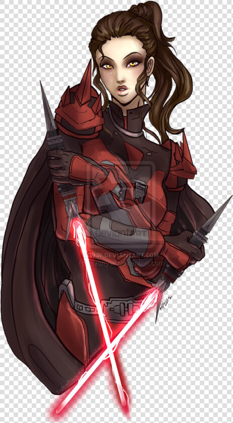 Fictional Character woman Warrior illustration cg Illustration long   Deviantart Sith Girl  HD Png DownloadTransparent PNG