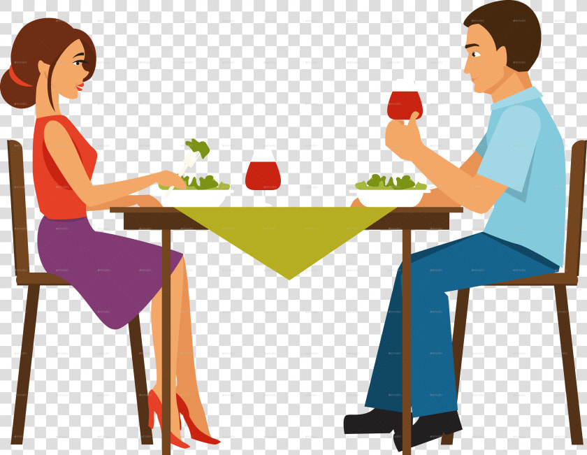 Couple Eating Dinner Transparent  amp  Png Clipart Free   Couple Eating Dinner Clipart  Png DownloadTransparent PNG