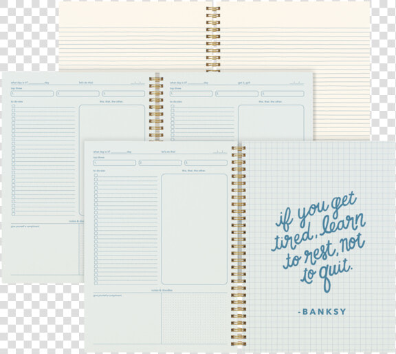 Three Spreads Of Blue And Cream Pages In A Spiral Bound  HD Png DownloadTransparent PNG